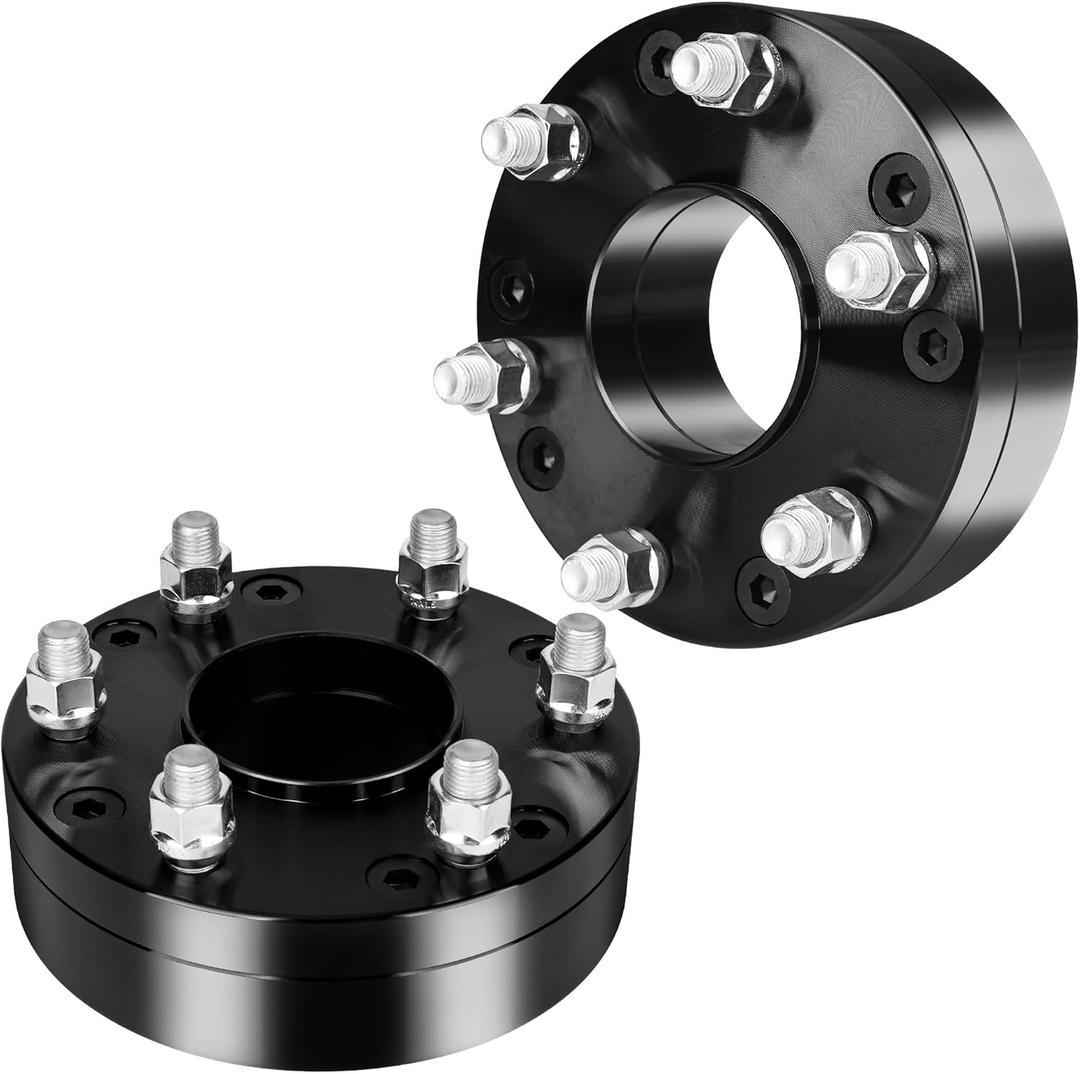 YIZBAP 2PCS 5x4.5 to 6x5.5 Wheel Adapters, 2 inch 5x114.3mm to 6x139.7mm Hub Centric Wheel Adapters 73.1mm Vehicle Side 78mm Wheel Side with 14x1.5 Thread Pitch for Mustang Explorer Aviator