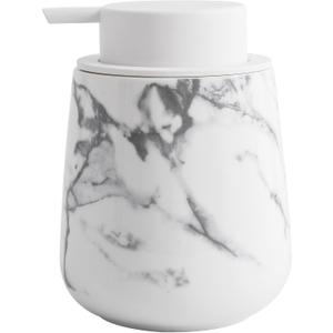 soap Dispenser Ceramic foaming soap Dispenser with Easy-to-Press Pump for Bathroom 12 oz refillable Liquid Hand soap Dispenser for Hand sanitizers, lotions