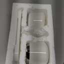 shuqiao Porcelain Condiment Jar Spice Container with Lid - Ceramic Spoon, Plastic Tray is the best clay pot for your home, kitchen, counter. White, 280 ml (9.4 oz), 2-piece set (3, Square)