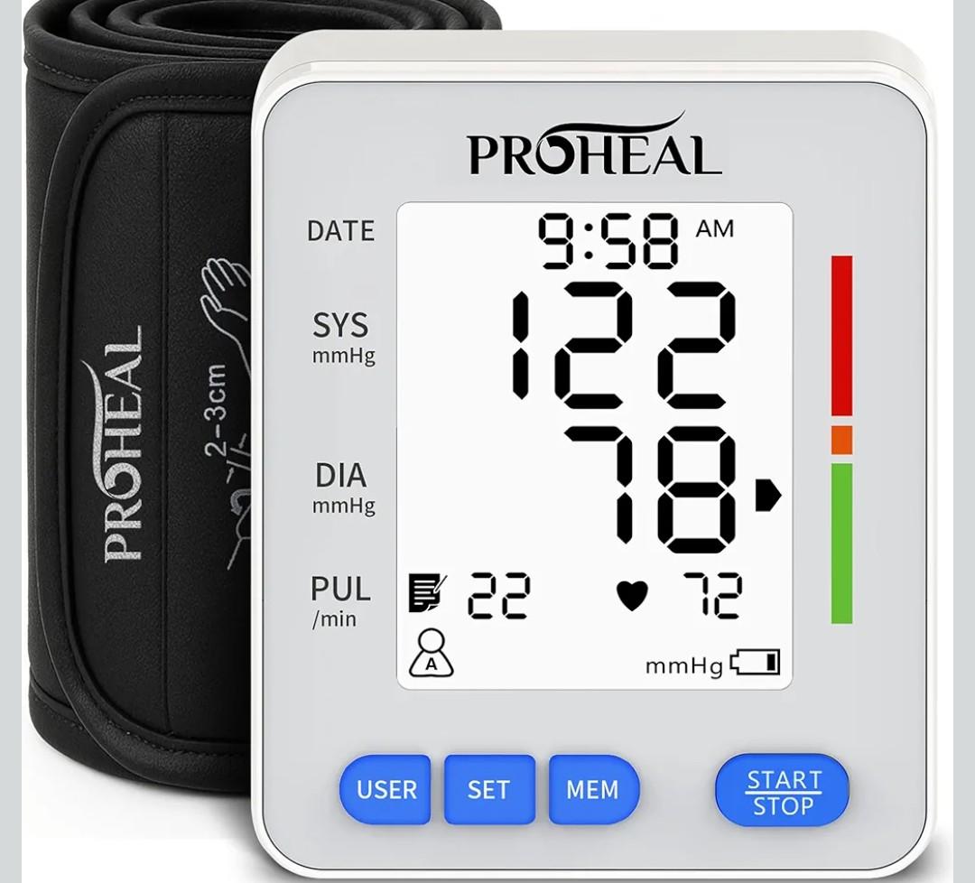 Blood Pressure Monitor for Home Use with Large Upper Arm Cuff - Automatic Talking Pulse and BP Machine with 240 Memory Recalls for 3 Users - Carrying Bag and Batteries Included, Backlit Digital LCD