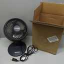 HOLMES BLIZZARD 7" Table Fan, 2 Speeds, 3 Blades, 85 Oscillation, 20 Adjustable Head, Home, Bedroom and Office, Charcoal Matte