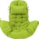 Tudomro Egg Chair Cushion Filling 2.58 kg 51 x 37 Inch Replacement Rocking Wicker Chair Cushions High Back Swing Hammock Hanging Cushion for Indoor Outdoor Patio(Green,1 Pcs)
