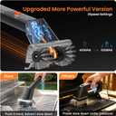 Rechargeable Electric BBQ Grill Brush, 2600mAh Battery, 2-Speed Power, LED Light, 100 Mins Long Runtime, 304 Stainless Steel Heat Resistant Grill Cleaner for Outdoor Camping & Grilling