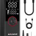 Tire Inflator Portable Air Compressor, 3X Fast Inflate Cordless Air Pump for Car Tires with LED Light, 150PSI Portable Electric Pump with Digital Pressure Gauge, for Bike Motorcycle Car Ball