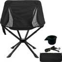 Compact Small Camping Chair, Folding Portable Camp Chair for Adults Hiking Travel Outdoor Adventures, Easy Set Up, Supports 330LBS with Cup Holder