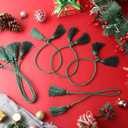 Zhengmy 30 Pcs 24 Inch Christmas Garland Ties with Tassels Decorative Twist Tie for Banister Reusable Flexible Twist Tie for Garland Fireplace Staircase Banister Home Xmas Holiday Decorations (Green)