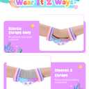 Knee Pads for Kids, ZOOBLISS Toddler Knee and Elbow Pads Set Wrist Guards for Girls Aged 3-12, Kids Protective Gear for Roller Skates Skateboard Bike Scooter, Included Drawstring Bag (Mermaid Cyan)