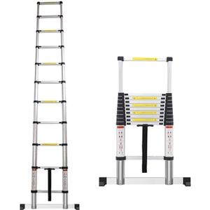 Outside of Home Users Telescoping Ladder 20ft / 16ft / 12.5ft / 10.5ft Aluminum Extension Telescopic Ladders for Rooftop RV Attic Outdoor Indoor Use Load 150kg (Size : 7m/23 ft)