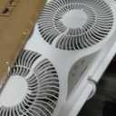 Tornado 9 Inch Window Fan with 3-Speed Settings and Detachable Base, Remote Control Window Fan for Home, Dual Fan, 23.5-35.4 Inch Expandable, 3 Function Modes (Cooling/Exhaust/Circulation), White