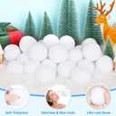 Luces 50 PCS Fake Snow Balls, Soft Snow Ball for Fight Indoor, Plush Winter Fight Balls for Outdoor Indoor Toss Game, Christmas Decorations Xmas DIY Accessories Snow Decor