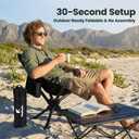 Folding Camping Chairs Lightweight & Portable, No Assembly, 360 Swivel Camping Chair for Adults, Compact Outdoor Chairs for Beach, Lawn, Travel, Backpacking, Hiking, Fishing
