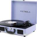 Victrola Journey II (2025 Model) – Bluetooth Suitcase Record Player – Built-in Stereo Speakers with Enhanced Bass, 3-Speed Turntable, Bluetooth Input and Output, RCA & Headphone Outputs (Lavender)