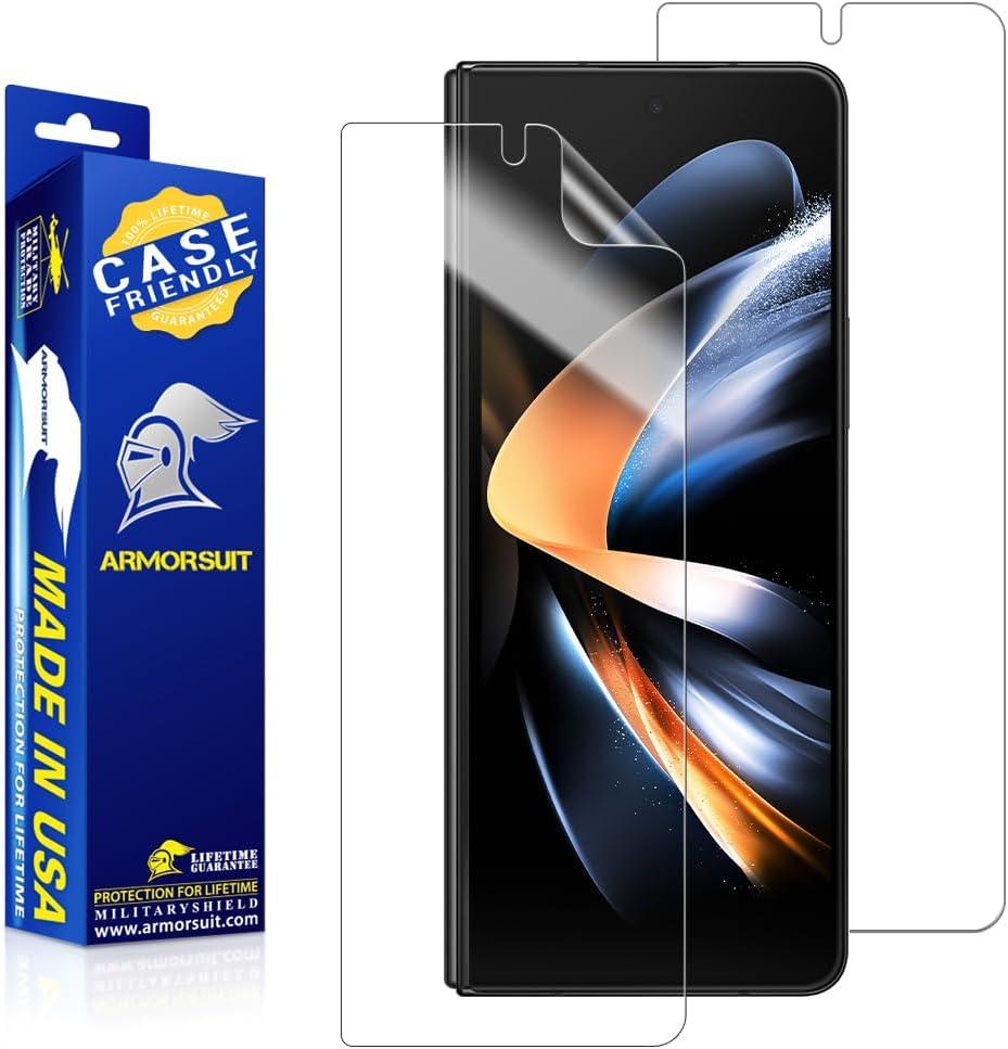 (2 Pack) ArmorSuit MilitaryShield Front Screen Protector Designed for Samsung Galaxy Z Fold 4 5G Case Friendly HD Clear Film - Made in USA (2 Pack) ArmorSuit MilitaryShield Front Screen Protector Designed for Samsung Galaxy Z Fold 4 5G Case Friendly HD Clear Film - Made in USA