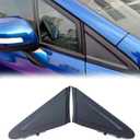 1 Pair Left + Right Car Side Mirror Corner Triangle Cover Trim 75490-TR0-A0175495-TR3-A01 Fit for Honda Civic 2012 2013 2014 2015 Black