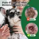 Dog Ear Hair Removal Tool 30g Ear Powder, 5.5" Hemostat & Electric Dog Ear Trimmer Helps Reduce Wax & Odor Grooming Kit for Schnauzers, Poodles & Breeds with Ear Hair
