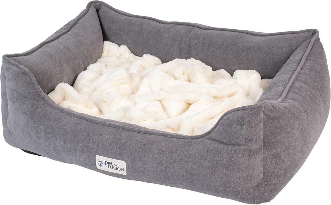 PetFusion Calming Cuddler Anti-Anxiety Dog and Cat Bed for Small Dogs
