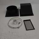 8 Inch Hooded Wall Vent Cover for Dryer Vent - Galvanized Steel Exhaust Cap with Damper & Screen, Outdoor Bathroom Fan/Range Hood Vent (Includes Tape & Clamps) (Black)