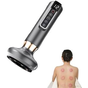 Floverkity Electric Cupping Device 12 Level Rechargeable Vacuum Massage Cupping for Cellulite Remover for Legs, Body Scraping, Suction Massage Cellulite Massage Tool