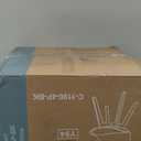 OLIXIS Dining Chairs Set of 8 Kitchen Mid Century Modern Chairs with Wood Legs and PU Leather Cushion for Living Room Bedroom Outdoor Lounge, Black