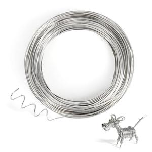 15 Gauge (0.06'') 304 Stainless Steel Craft Wire for Jewelry Making, 65 feet Dead Soft Stainless Steel Bailing Wire, Silver Snare Wire for Craft and Jewelry Making, Round Selection 5 Pack