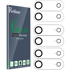 Ferilinso 6 Pack Camera Lens Protector for iPhone Air Accessories, Phone Case Friendly, 9H+ 17 Air Tempered Glass Cover, Ultra HD, Anti-Scratch, Not Easy to Break, Strong Adsorption