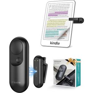 [#1 Magnetic Tech] Remote Control Page Turner for Kindle Paperwhite with Wrist Strap, 2-in-1 Kindle Accessories for iPhone, iPad, Camera Video Record & Shutter Selfie,Ideal Valentines Gift (Black)