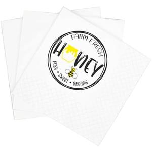 SharkBliss Funny Bee Quotes Cocktail Napkins, 100 Pack Farm Fresh Honey Saying Disposable Beverage Bar Paper Cocktail Napkins For Party Table Decor 2-Ply, 5x5" (Farm Fresh Honey)