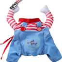 Halloween Dog Costume with Detachable Accessory - Funny Cosplay Outfit Applicable for Large Dogs