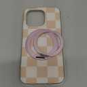 Loheckle for iPhone 13 Pro Max Case with Stand- Compatible with MagSafe Women Girls Cute Girly Aesthetic Unique Design Soft TPU Magnetic Ring Phone Cover for Apple 13 Promax, Checkered