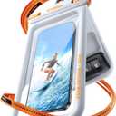 TORRAS IP68 Waterproof Phone Pouch Double Space, Floating Waterproof Phone Case with Lanyard for iPhone 17 Pro Max 16 15 14 S26 S25, Phone Dry Bag Vacation Cruise Ship Travel Essentials 7.0'', White