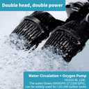 Hygger 4200GPH Double Head Aquarium Circulation Pump, Quiet 12W Aquarium Wave Maker, with Strong Magnetic Suction Base, 360Adjustable Power Head, for 110~240 Gal Tank