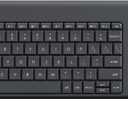 Logitech K400 Plus Wireless Touch TV Keyboard with Easy Media Control and Built-in Touchpad, HTPC Keyboard for PC-Connected TV, Windows, Android, ChromeOS, Laptop, Tablet - Black