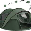 Instant Pop Up Tents for Camping, 4/6 Person Easy Pop Up Camping Tents,Automatic Set Up Tent in 3 Seconds,Waterproof Sunshade Family Tent,Lightweight Dome Tent for Outdoor Camping,Hiking & Beach, Large