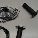 Auto-Moto Handle Bar Throttle Grips Grip +Throttle Cable + Throttle Housing Clamp for 50cc 79cc 125cc 250cc Dirt Bike Quad ATV Pit Compatible with Coleman CT200U CT200U-EX BT200X Trail 200 Mini Bike