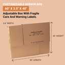 BOX USA Large Mirror Box 40"L x 3.5"W x 60"H (1-Pack), Cardboard Boxes Perfect for Moving, Storing, Packing & Shipping, Ideal for TV's, Picture Frames, Mirrors & Art