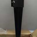 Fence Post Anchor Ground Spike Heavy Duty Black Powder Coated Fence Stakes Post Base for Mailbox, 24 x 4 x 4 Inches Outer Diameter (Inner Diameter 3.6 x3.6 Inches), Pack of 6