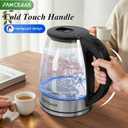 Electric Kettle, No Plastic Contact With Water, Wide Mouth For Easy Cleaning, Auto Shut Off, 1.8L Tea Kettle & Hot Water Boiler, Water Heater & Teapot, Black, 1000W