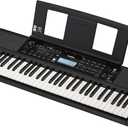 Yamaha 61 Touch Sensitive Keys Portable Keyboard for Beginners with Music Rest, Power Adapter PSR-E383