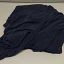 Tegeme 1 Pack 32 x 43 Inch Round Spandex Cocktail Tablecloths with Skirt Cocktail Round Table Cover Spandex Stretch Tablecloth for Fitted High Top Table Bar Wedding Party Banquet (Navy)