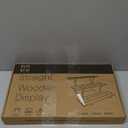 3-Tier Straight Retail Table Display Stand, Portable Display Rack Shelves for Vendors, Craft Shows, Farmers Market, Pop Up Shop Countertop Black Risers for Display, Soap, Candles, Tumblers