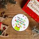 5 x Inspirational Christmas Hanging Ornaments 2025, for Coworkers Christmas,Happy Holidays We Appreciate You Ceramic Hanging Ornament with Golden Ribbon for Xmas Tree Decor