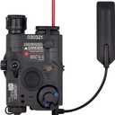 Airsoft PEQ 15 PEQ Box IR Laser + Red Laser Sight + White LED Flashlight for AEG GBB CQB (black)