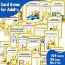 2 x Horrible Go Fish Card Game for Adults, 2+ Players, 104 Cards, Horrible Card Games for Grown Ups Party (Yellow)