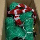 Hausse Lighted Christmas Outdoor Decor, Pre-Lit 3D Tinsel Xmas Green Stegosaurus Figure 25"L x 13"H, Light Up Xmas Dinosaur Yard Displays, Plug in for Holiday Party New Year Winter Patio Lawn Garden