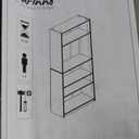 Furinno Jaya Book Shelf, 5-Tier Bookshelf, Bookcase with Adjustable Shelves, 9.5 x 24.5 x 71.2, for Organization and Storage, for Living Room, Bedroom, Home Office, White