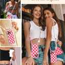 Likiyami for iPhone 15 Pro Max Case - Women Girls Cute Card Holder Crossbody Phone Cover with Pouch Checkered Girly Pretty Aesthetic Adjustable Strap Soft TPU Protective for Apple 15 Pro Max Cases (Pink Plaid)