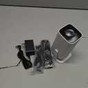 Mini Projector, Portable Projector 4K & Full HD 1080P Support, 270 Rotation Outdoor Projector, Movie Projector Compatible with Smartphone, TV Stick, Laptop, PS4, HDMI, USB (Ivory)