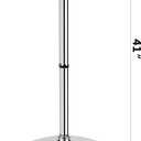 Leopard MDF Round Top Not Adjustable (41 INCHES Height) Bar Table, Pub Table with Silver Leg and Base (White), 23.6 in X 23.6 in X 41 in