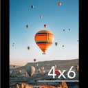 3 x 4x6 Picture Frame Black for Wall Hanging or Tabletop, Wall Mounting Horizontally or Vertically, 4 x 6 Wall Gallery Poster Photo Frame with Shatter Resistant Plexiglass, Black