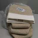 OIAHOMY 4 Pack Storage Baskets for Organizing, Basket for Shelves with Handle, Woven Baskets for Storage Toys, Towels, Books, Cotton Rope Basket 13" L x 9 " W x 7.8 " H, Brown & White